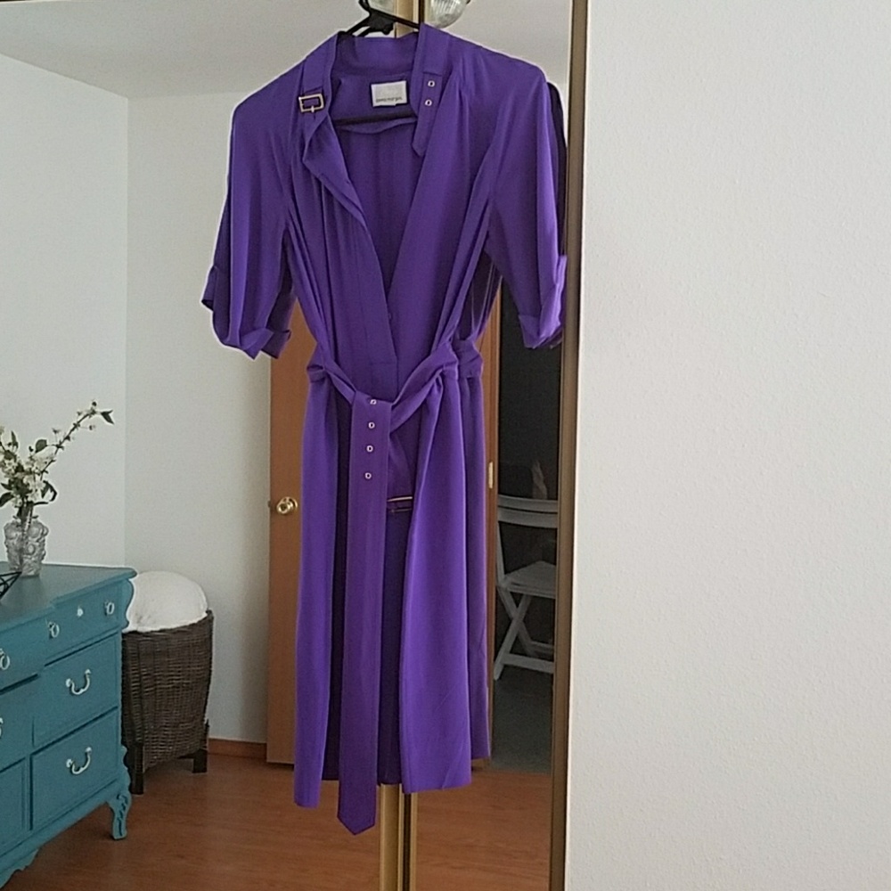 Vibrant purple silk dress